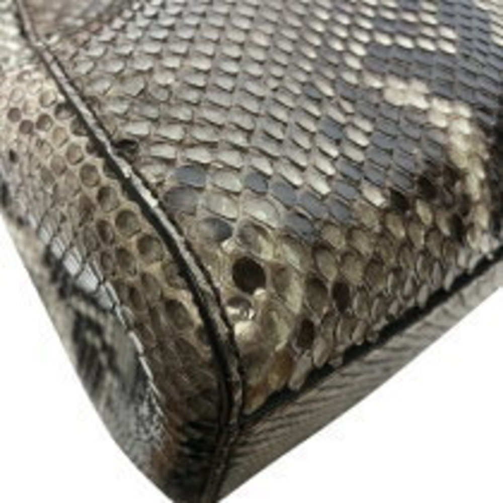 Fendi Gray Python Handbag Peekaboo Snakeskin - image 7
